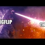 Atomic breath  godzilla | IMGFLIP; TIK TOK | image tagged in atomic breath godzilla | made w/ Imgflip meme maker