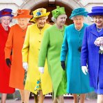 Queen Elizabeth II Colorful Outfit