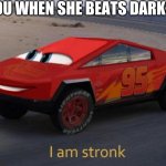 I am stronk | KINKAJOU WHEN SHE BEATS DARKSTALKER: | image tagged in i am stronk,wings of fire | made w/ Imgflip meme maker