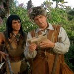 Daniel Boone and Mingo, reading a map