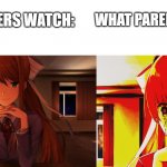 Just Monika and Jumpscare Monika Meme Generator - Imgflip