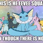 Pokemon sun moon eevee squad | THIS IS HE EEVEE SQUAD. EEVEEN THOUGH THERE IS NO EEVEE | image tagged in pokemon sun moon eevee squad,memes,pokemon | made w/ Imgflip meme maker