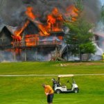Golfer fire
