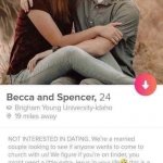 Becca and Spencer church Tinder