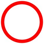 Transparent red circle