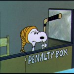 Snoopy in penalty box meme