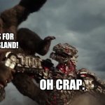 Kong & Godzilla vs. Mechagodzilla | THIS IS FOR SKULL ISLAND! OH CRAP. THIS IS FOR JAPAN! | image tagged in kong godzilla vs mechagodzilla | made w/ Imgflip meme maker