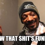 Snoop Dogg | NOW THAT SHIT'S FUNNY! | image tagged in snoop dogg | made w/ Imgflip meme maker