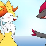 Braixen and Zoroark asking out meme