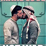 Israeli Palestinian kiss make love not war sharpened redux meme