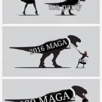 MAGA dinosaur comic meme