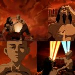 Aang/Ozai battle meme