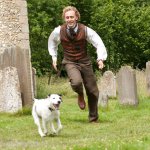 Tom Hiddleston Running after dog