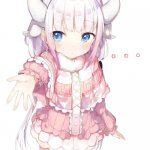 Kanna wants your phone | GIVE ME YOUR PHONE; YOU'RE HORNY | image tagged in anime,anime meme,animeme | made w/ Imgflip meme maker