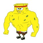 Transparent Buff Spongebob