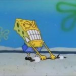 spongebob lifting weight meme