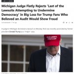 Michigan judge rejects Trump lawsuit