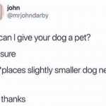 Give your dog a pet