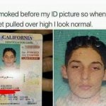 Drivers license smoked
