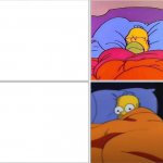 Homer Simpson sleeping meme