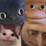 Four Faces Awkward Realization meme