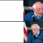 Bernie react good bad meme