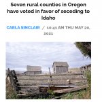 Seven rural countines in Oregon have voted in favor of Idaho