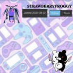 Strawberryfroggy announcement meme