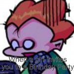 Uh Oh | When a girl invites you to a Birthday Party | image tagged in uh-oh ai misses | made w/ Imgflip meme maker