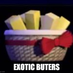 exotic butters | EXOTIC BUTERS | image tagged in best fnaf,exotic butters,fnaf,fnaf sister location,five nights at freddy's | made w/ Imgflip meme maker