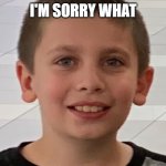 I'm sorry what | I'M SORRY WHAT | image tagged in i'm sorry what | made w/ Imgflip meme maker