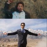 Before And After Tony Stark | image tagged in before and after tony stark | made w/ Imgflip meme maker