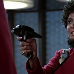 Star Trek OS Uhura phaser pointed at cadet 5