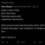 Ann Bauer pinned tweet