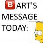 bart's message today