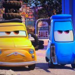 PIXAR Cars Grumpy Guido & Luigi meme
