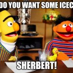 Bert And Ernie Radio | ERNIE, DO YOU WANT SOME ICECREAM? SHERBERT! | image tagged in bert and ernie radio | made w/ Imgflip meme maker
