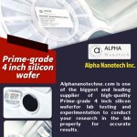 Prime-grade 4 inch silicon wafer