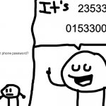 I have a chart | 2353300227; 015330003 | image tagged in password | made w/ Imgflip meme maker