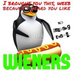 Wiener for a crappy weeb meme