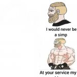 at your service my king meme