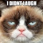 not funny | I DIDNT LAUGH | image tagged in not funny | made w/ Imgflip meme maker