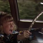 Stephanie Tanner Screaming Behind the Wheel meme