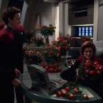 Q Junior Gives Janeway Flowers