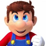Mario without cap and mustache
