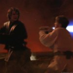 Anakin running from Obi-Wan template