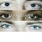 drug eyes template meme