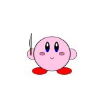 Kirby with knife