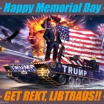 Trump tank happy Memorial Day