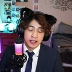 Catboy streaming in a suit